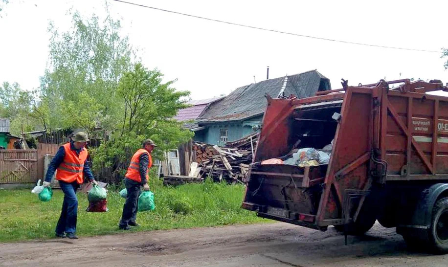 Вывоз мусора из частного дома в Губахе в октябре
